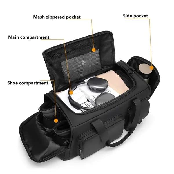 Professional Weekender Travel Duffel & Shoe Pocket