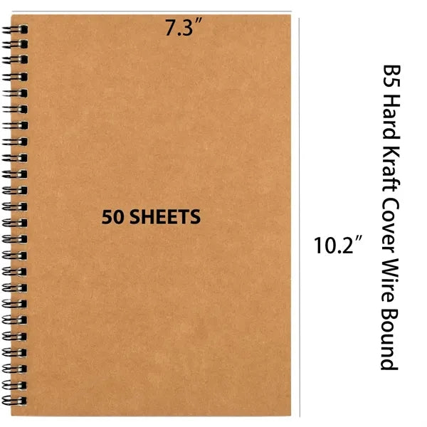 B5 Customizable Kraft Paper Spiral Notebook