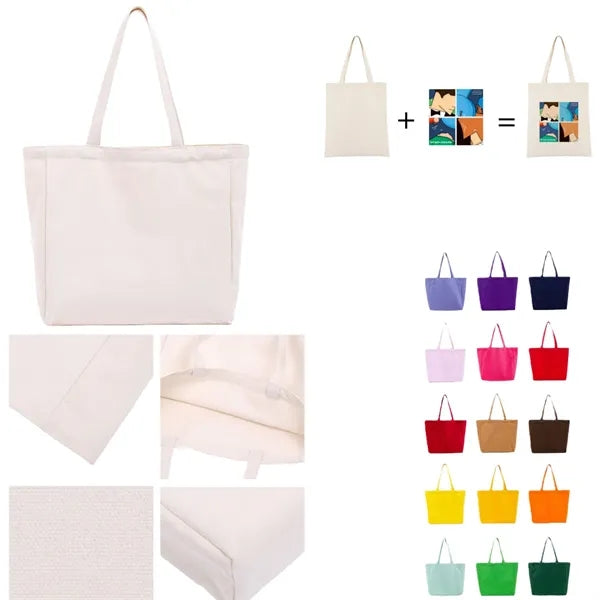 12 OZ Cotton Canvas Tote Bag Custom Logo Eco-Friendly Bags
