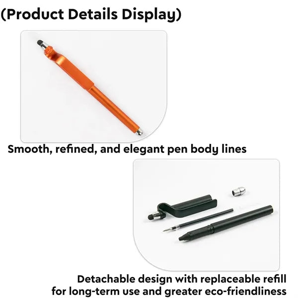 3-in-1 Pen - Ballpoint, Stylus & Phone Stand