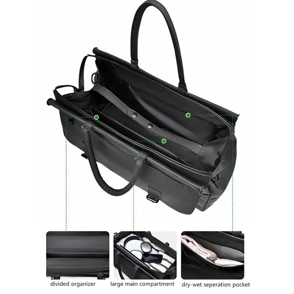 Scratch Resistant PU Work And Travel Bag