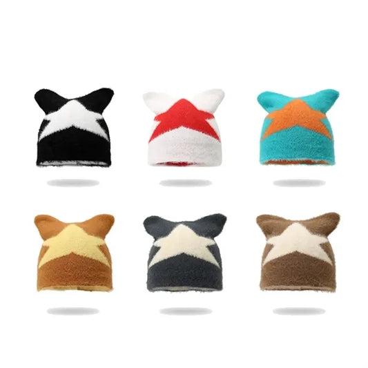 Autumn and winter funny fashion Cat's ears knitted hat