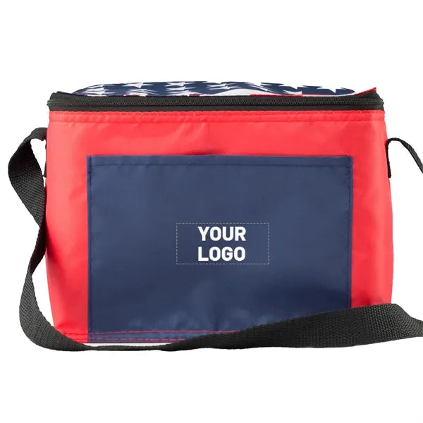 American Flag Zipper Top Lunch Bag