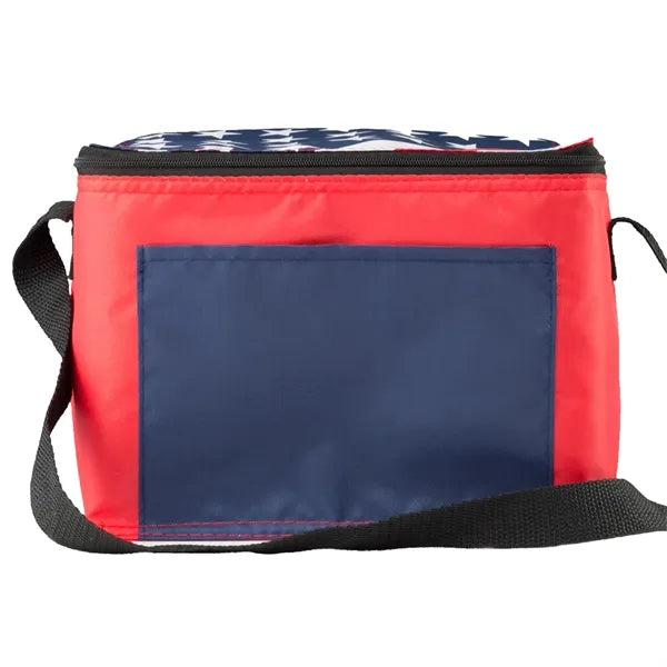 American Flag Zipper Top Lunch Bag
