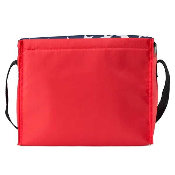 American Flag Zipper Top Lunch Bag