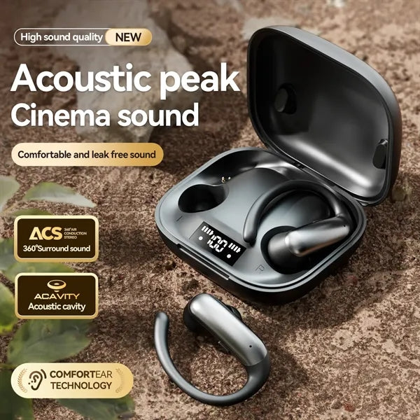 2025 Open-Ear Earbuds 360 Surround Sound Long Battery Life