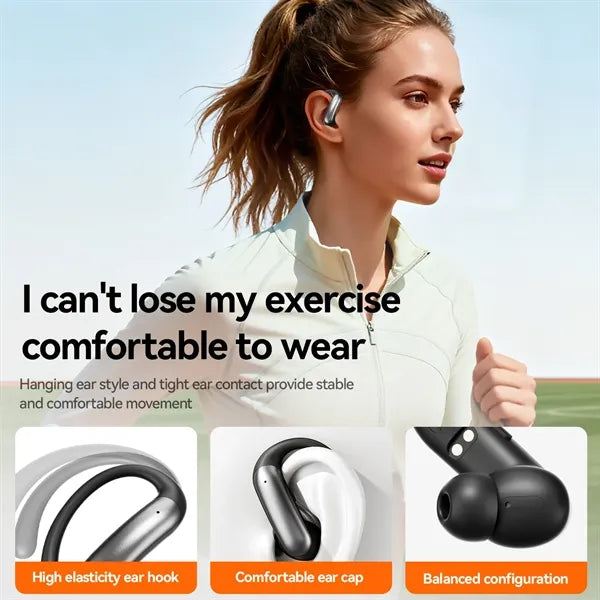 2025 Open-Ear Earbuds 360 Surround Sound Long Battery Life