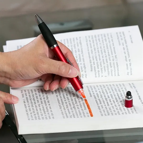Curvaceous Stylus Cap Highlighter Pen
