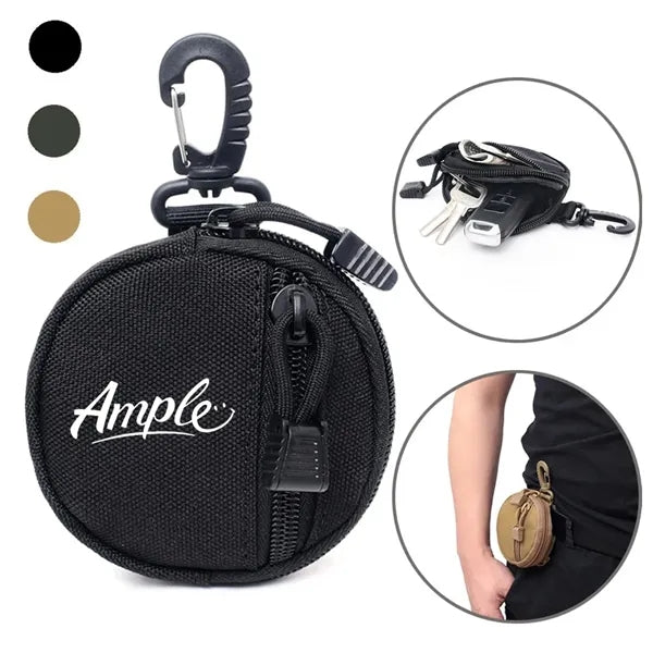 Mini Zippered Change Purse Round