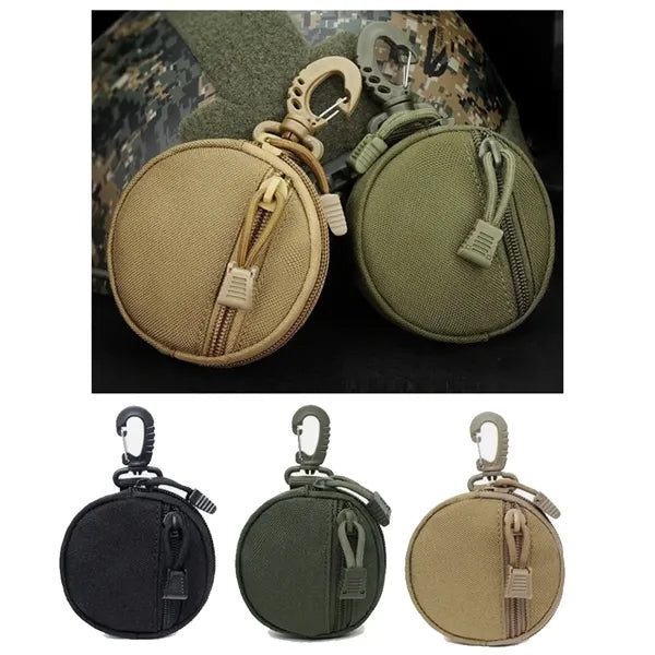 Mini Zippered Change Purse Round