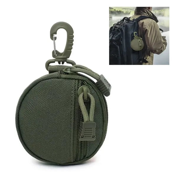 Mini Zippered Change Purse Round