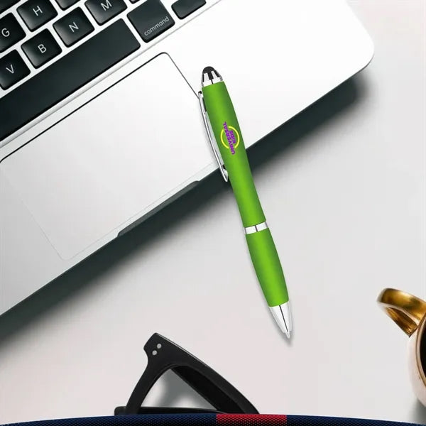 Auguste Metallic Curvaceous Ballpoint Stylus Pen
