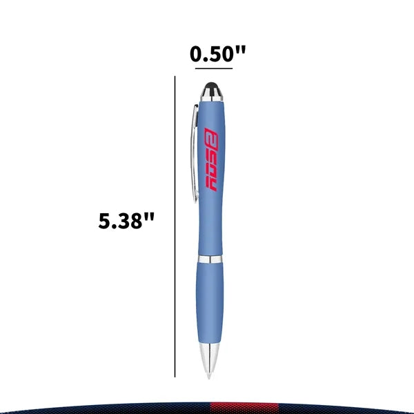 Auguste Metallic Curvaceous Ballpoint Stylus Pen