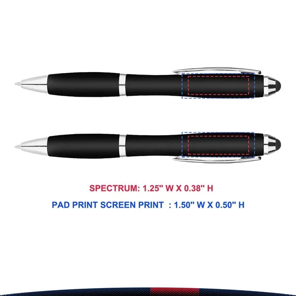 Auguste Metallic Curvaceous Ballpoint Stylus Pen