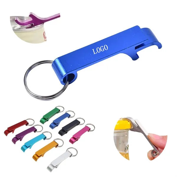 Colored Metal Bottle Opener Keychain