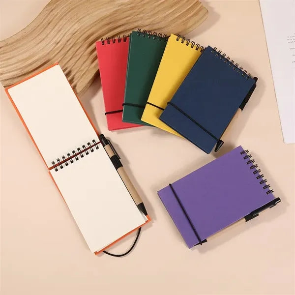 Mini Portable Eco-Friendly Notepad with Pen