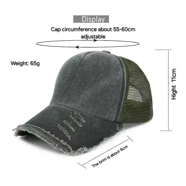 Washed Distressed Cotton Caps