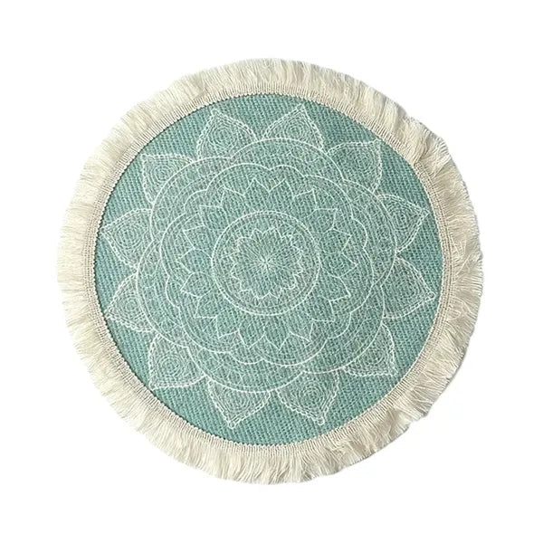 Handmade Colorful Tassel Coasters