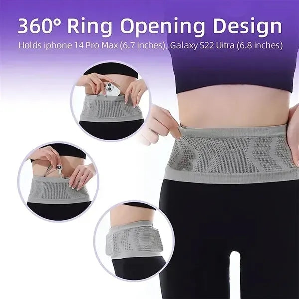 Running Belt Waist Fanny Pack with hook Hands Free Way