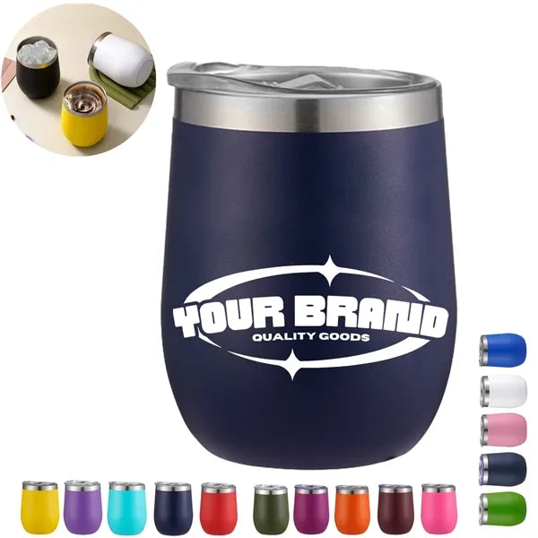 12oz Wine Mug Stainless Steel Tumbler Thermos Eggshell Cup