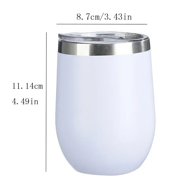 12oz Wine Mug Stainless Steel Tumbler Thermos Eggshell Cup