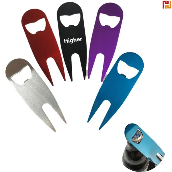 2-in-1 Alloy Golf Divot Tool & Bottle Opener