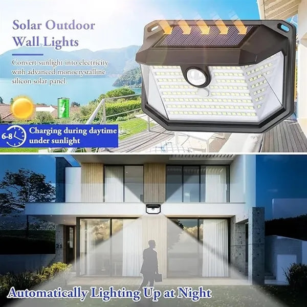 Solar Motion Sensor Light Outdoor LED Security Wall Lamp