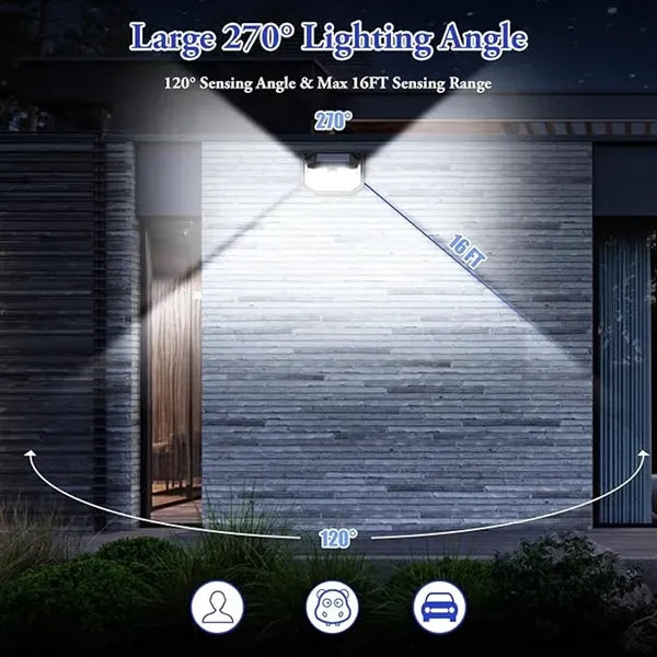 Solar Motion Sensor Light Outdoor LED Security Wall Lamp