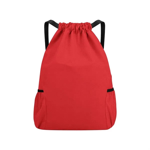 Waterproof Drawstring Backpack With 2 Mesh Pockets