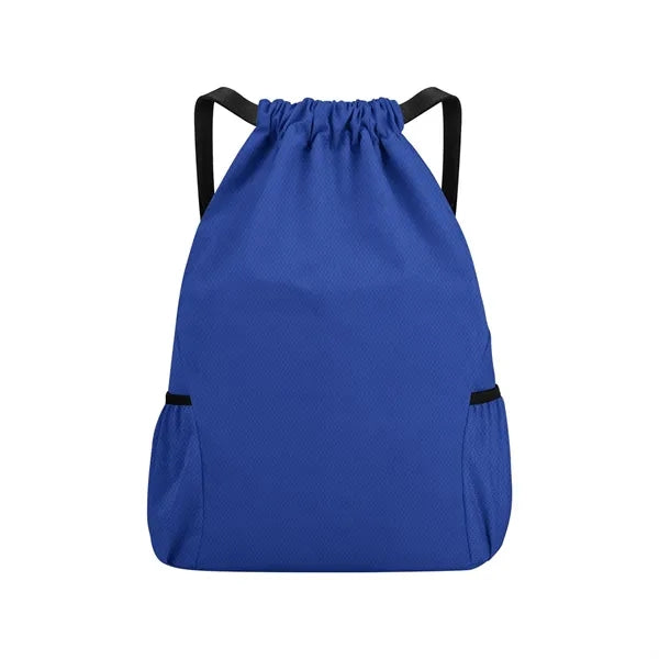 Waterproof Drawstring Backpack With 2 Mesh Pockets