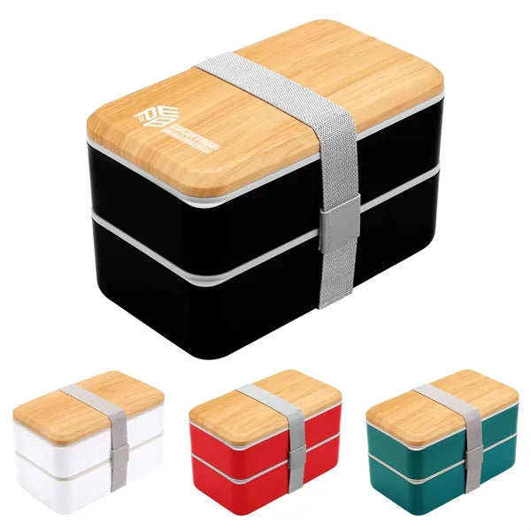 Double Decker Wood Lunch Box