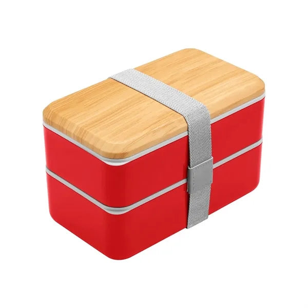 Double Decker Wood Lunch Box