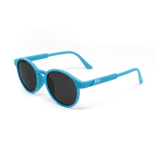 Retro Round Sunglasses: Solid Color Frame