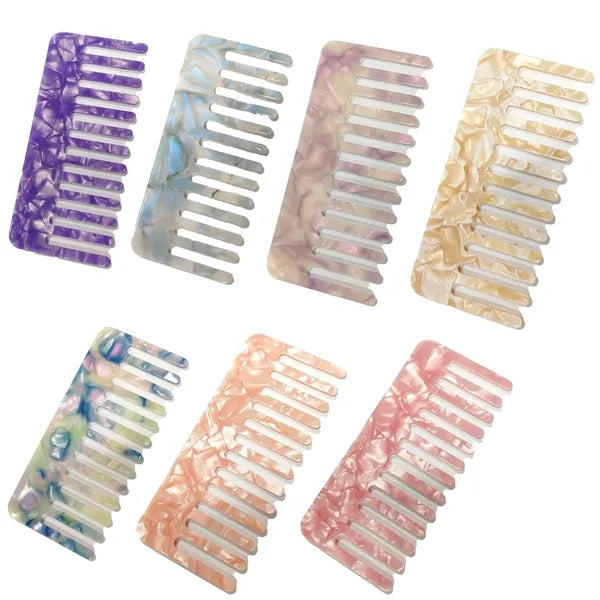 Sweet Colorful Anti Static 5.12inch Rectangle Acetate Comb