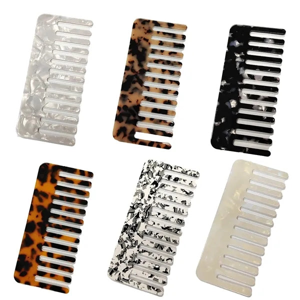 Women New Anti Static 5.12inch Rectangle Acetate Comb