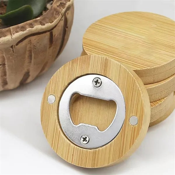 Magnetic Bamboo Bottle OPener