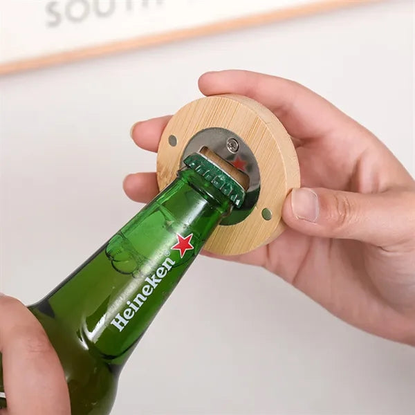 Magnetic Bamboo Bottle OPener
