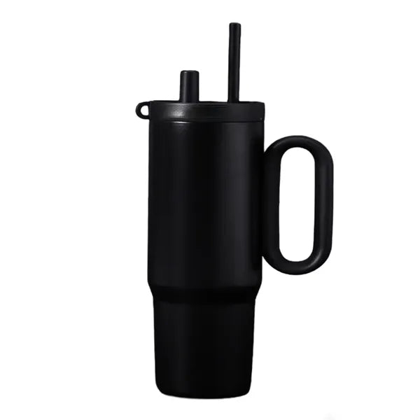 25oz Stainless Steel Insulated Mug with Straw Handle