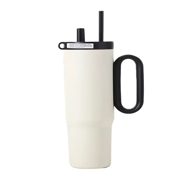 25oz Stainless Steel Insulated Mug with Straw Handle