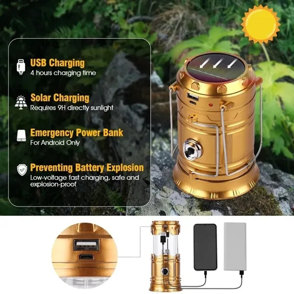 Collapsible USB Rechargeable Camping Lantern