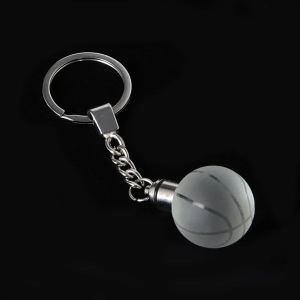 3D Crystal Ball LED Light Keychain