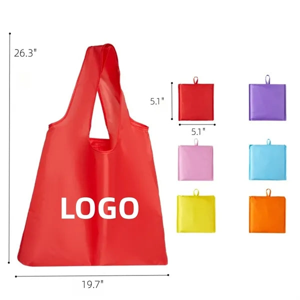 Santorini RPET - Recycled Foldaway Shopping Tote Bag Inkjet