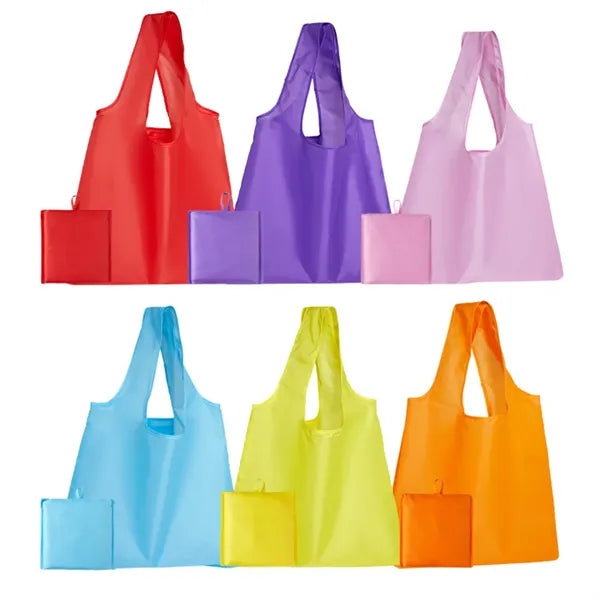 Santorini RPET - Recycled Foldaway Shopping Tote Bag Inkjet