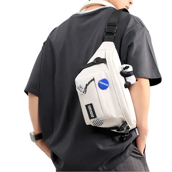 Streetwear Crossbody Fanny Pack with Cute Panda Charm