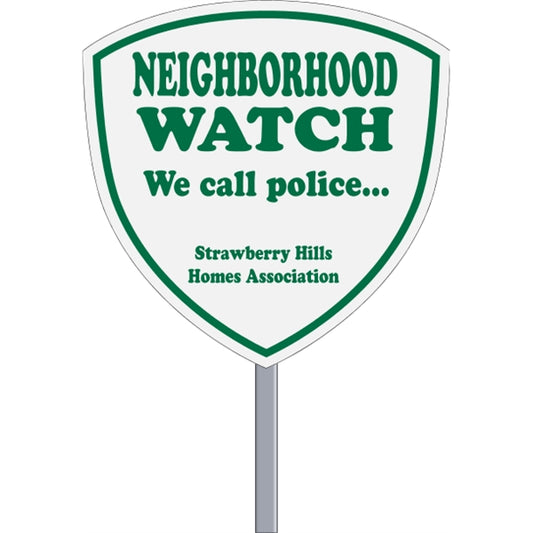 Shield Security Sign - Reflective