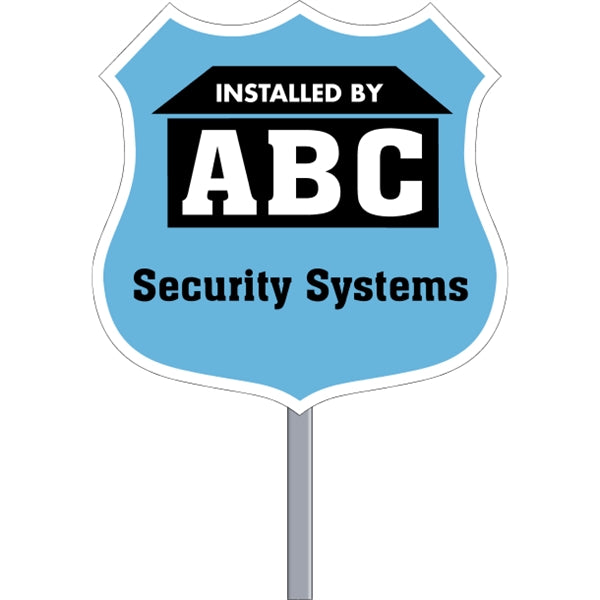 Badge Security Sign - White Poly