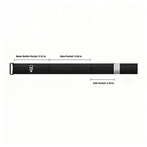 Adjustable Wraparound Multi-Pocket Sports Waist Belt
