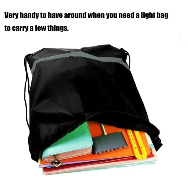 Reflective safety Drawstring Backpack