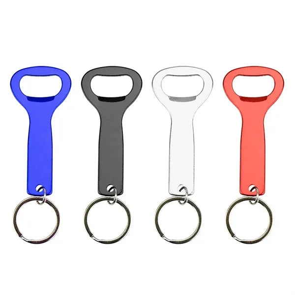Oval Bottle Opener Keychain with Strap