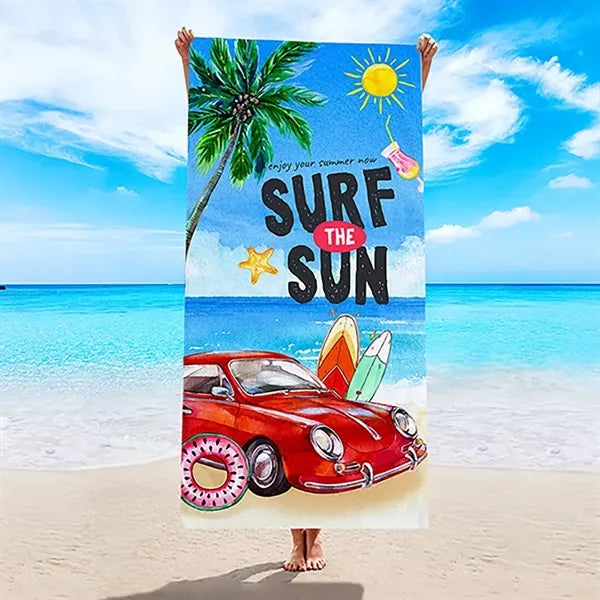 30" X 60"400gsm Dye Sublimated Microfiber Beach Towel